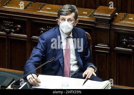 Roberto Monaldo / Lapresse 31-03-2021 Rome (Italie) Chambre des députés - heure des questions sur le pic Vittorio Colao Banque D'Images