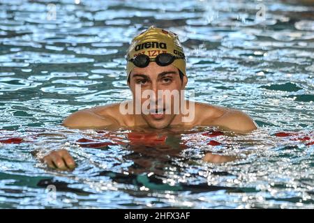 GIAN Mattia d'Alberto - Lapresse Mars, 31 2021 Riccione (RM) Sport natation Championnat italien de natation Unipol dans le pic: Edoardo Giorgetti Banque D'Images