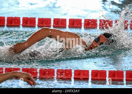 GIAN Mattia d'Alberto - Lapresse Mars, 31 2021 Riccione (RM) Sport natation Championnat italien de natation Unipol dans le pic: Simona Quadarella Banque D'Images