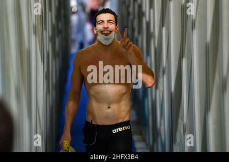 GIAN Mattia d'Alberto - Lapresse Mars, 31 2021 Riccione (RM) Sport natation Championnat italien de natation Unipol dans le pic: Gabriele Detti Banque D'Images