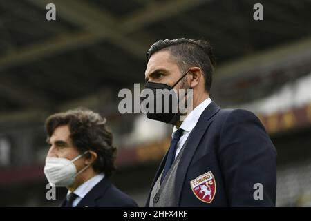 Lapresse - Fabio Ferrari 03 avril 2021 Turin, Italie sport de football EXCLUSIF TORINO FC Torino FC vs Juventus FC - Italian football Championship League A TIM 2020/2021 - stade "Olimpico Grande Torino".Dans le pic:Davide Vagnati (Torino FC); Banque D'Images