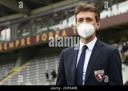 Lapresse - Fabio Ferrari 03 avril 2021 Turin, Italie sport de football EXCLUSIF TORINO FC Torino FC vs Juventus FC - Italian football Championship League A TIM 2020/2021 - stade "Olimpico Grande Torino".Dans le pic:.Alberto Barile Banque D'Images