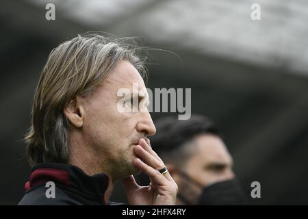 Lapresse - Fabio Ferrari 03 avril 2021 Turin, Italie sport de football EXCLUSIF TORINO FC Torino FC vs Juventus FC - Italian football Championship League A TIM 2020/2021 - stade "Olimpico Grande Torino".Dans le pic:Davide Nicola (Torino FC); Banque D'Images