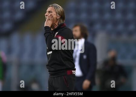 Lapresse - Fabio Ferrari 03 avril 2021 Turin, Italie sport de football EXCLUSIF TORINO FC Torino FC vs Juventus FC - Italian football Championship League A TIM 2020/2021 - stade "Olimpico Grande Torino".Dans le pic:Davide Nicola (Torino FC); Banque D'Images