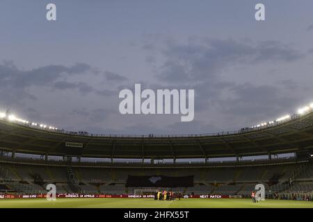 Lapresse - Fabio Ferrari 03 avril 2021 Turin, Italie sport de football EXCLUSIF TORINO FC Torino FC vs Juventus FC - Italian football Championship League A TIM 2020/2021 - stade "Olimpico Grande Torino".Dans la photo:torino équipe fin du match Banque D'Images