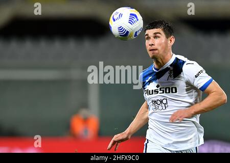 Lapresse - Jennifer Lorenzini 11 avril 2021 Firenze (Italie) Sport Soccer Fiorentina - Atalanta Italian football Championship League A TIM 2020/ 2021 - 'Artemio Franchi' Stadium in the pic: Ruslan Malinovski Banque D'Images