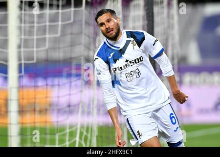 Lapresse - Jennifer Lorenzini 11 avril 2021 Firenze (Italie) Sport Soccer Fiorentina - Atalanta Italian football Championship League A TIM 2020/ 2021 - 'Artemio Franchi' Stadium in the pic: Jose Palomino Banque D'Images