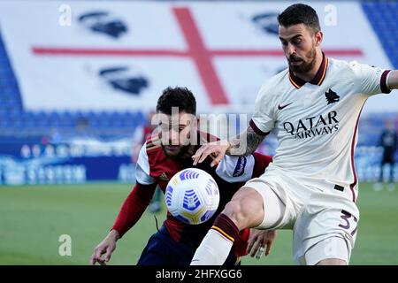 Lapresse/Alessandro Tocco 25 avril 2021 Cagliari (Italie) Sport Soccer Cagliari Calcio vs AS Roma League A TIM 2020/2021 "Sardegna Arena" Stadium&#xA0; sur la photo:Nahitan Nandez 18 (Cagliari Calcio) Banque D'Images