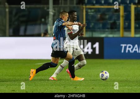 Stefano Nicoli/Lapresse 25-04-2021 Sport Soccer Atalanta vs Bologna Serie A Tim 2020/2021 Gewiss Stadium dans la photo Rafael Toloi Musa Barrow Banque D'Images