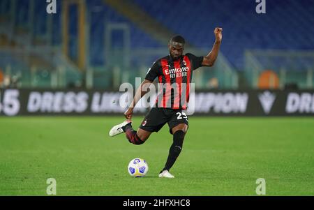 Lapresse - Spada 26 avril 2021 Rome ( Italie ) Sport Soccer A.C.Milan- saison 2020-2021 - série A Lazio vs Milan dans la photo: Tomori Banque D'Images