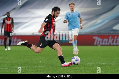 Lapresse - Spada 26 avril 2021 Rome ( Italie ) Sport Soccer A.C.Milan- saison 2020-2021 - série A Lazio vs Milan dans la photo: Davide Calabria Banque D'Images