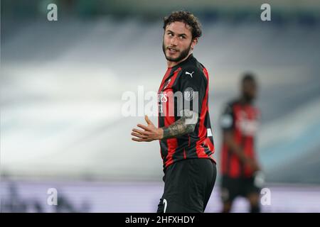 Lapresse - Spada 26 avril 2021 Rome ( Italie ) Sport Soccer A.C.Milan- saison 2020-2021 - série A Lazio vs Milan dans la photo: Davide Calabria Banque D'Images