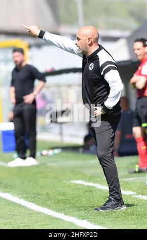 Foto Lapresse - Tano Pecoraro 08 05 2021 la Spezia - (Italie) Sport Calcio Spezia vs Napoli Campionato di Calcio série A TIM 2020/2021 - Stadio 'Alberto Picco' nella foto:Vincenzo Italiano, allenatore Spezia photo Lapresse - Tano Pecoraro 08 mai 2021 ville la Spezia - (Italie) Sport Soccer Spezia vs Napoli Italian football Championship League A TIM 2020/2021 - 'Alberto Picco' Stadium in the pic: Vincenzo Italiano, Spezia coach Banque D'Images