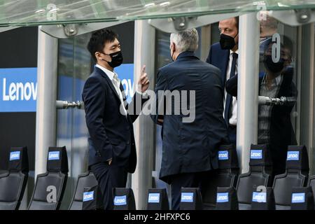 Foto Piero Cruciatti / Lapresse 08/05/21 - Milano, Italia Sport, Calcio Inter vs Sampdoria - Campionato italiano di calcio série A TIM 2020-2021 - San Siro Stadium Nella foto:Inter-président Steven Zhang Foto Piero Cruciatti / Lapresse 08/05/21 - Milan, Italie Sport, Soccer Inter vs Sampdoria - Championnat italien de football 2020-2021 au stade Meazza dans la photo:Président de l'Inter Steven Zhang Banque D'Images