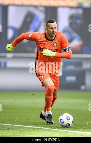 Foto Piero Cruciatti / Lapresse 08/05/21 - Milano, Italia Sport, Calcio Inter vs Sampdoria - Campionato italiano di calcio série A TIM 2020-2021 - San Siro Stadium Nella foto: Samir Handanovi&#X10D;Foto Piero Cruciatti / Lapresse 08/05/21 - Milan, Italie Sport, Soccer Inter vs Sampdoria - Championnat italien de football 2020-2021 au stade Meazza sur la photo: Samir Handanovi&#X10D; Banque D'Images