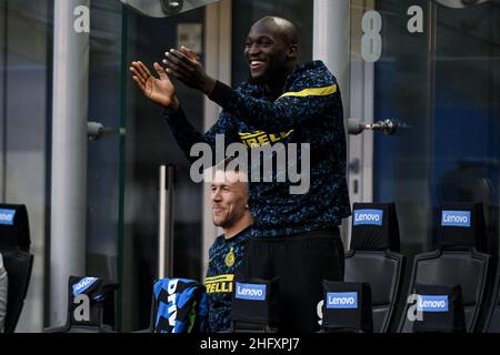 Foto Piero Cruciatti / Lapresse 08/05/21 - Milano, Italia Sport, Calcio Inter vs Sampdoria - Campionato italiano di calcio série A TIM 2020-2021 - San Siro Stadium Nella foto:Romelu Lukaku Foto Piero Cruciatti / Lapresse 08/05/21 - Milan, Italie Sport, Soccer Inter vs Sampdoria - Championnat italien de football 2020-2021 au stade Meazza sur la photo: Romelu Lukaku Banque D'Images