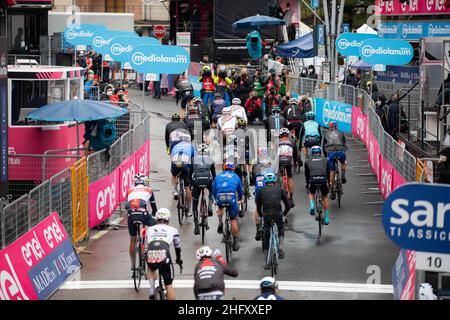 Alessandro Bremec/Lapresse 11 mai 2021 Italie Sport Cyclisme Giro d'Italia 2021 - 104th Edition - Stage 4 - de Piacenza à Sestola dans le pic: L'arrivée Banque D'Images