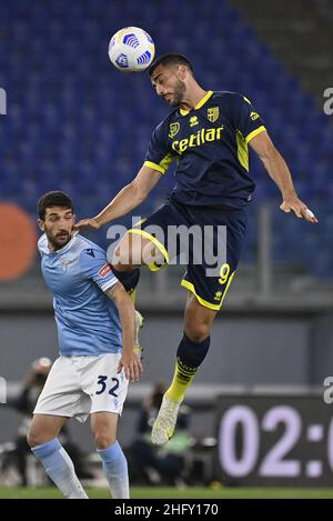 Fabrizio Corradetti / Lapresse 12st mai 2021 Rome, Italie football Lazio vs Parme - Championnat italien de football Ligue A TIM 2020/2021 - Stade Olimpico dans le pic: Graziano Pelle' (Parme) Banque D'Images