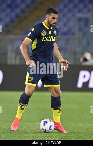 Fabrizio Corradetti / Lapresse 12st mai 2021 Rome, Italie football Lazio vs Parme - Championnat italien de football Ligue A TIM 2020/2021 - Stade Olimpico dans le pic: Graziano Pelle' (Parme) Banque D'Images