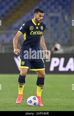 Fabrizio Corradetti / Lapresse 12st mai 2021 Rome, Italie football Lazio vs Parme - Championnat italien de football Ligue A TIM 2020/2021 - Stade Olimpico dans le pic: Graziano Pelle' (Parme) Banque D'Images