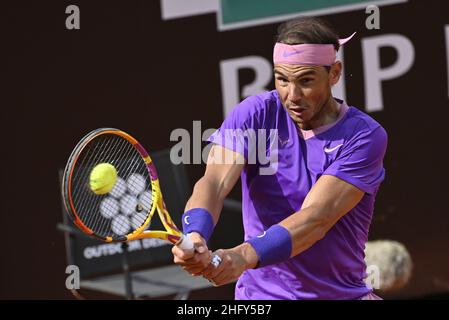 Fabrizio Corradetti - Lapresse 15/05/2021 Roma (Italie) Sport tennis semi-fin Reilly Opelka (USA) vs Rafael Nadal (ESP) Internazionali BNL d'Italia 2021 dans le pic: Rafael Nadal Banque D'Images