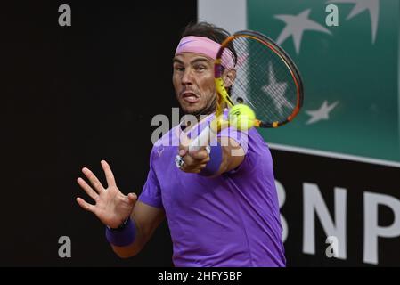 Fabrizio Corradetti - Lapresse 15/05/2021 Roma (Italie) Sport tennis semi-fin Reilly Opelka (USA) vs Rafael Nadal (ESP) Internazionali BNL d'Italia 2021 dans le pic: Rafael Nadal Banque D'Images