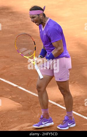 Fabrizio Corradetti - Lapresse 15/05/2021 Roma (Italie) Sport tennis semi-fin Reilly Opelka (USA) vs Rafael Nadal (ESP) Internazionali BNL d'Italia 2021 dans le pic: Rafael Nadal Banque D'Images