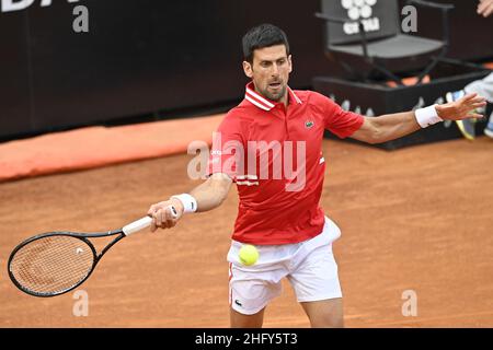 Fabrizio Corradetti - Lapresse 15/05/2021 Roma (Italie) Sport tennis semi-fin Novak Djokovic (SRB) vs Lorenzo Sonego (ITA) Internazionali BNL d'Italia 2021 dans le pic: Novak Djokovic Banque D'Images