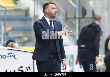 Michele Nucci/Lapresse 16 mai 2021 - Parme, Italie football Parme Calcio 1913 vs Sassuolo U.S. Italian football Championship League A TIM 2020/2021 - Stade Ennio Tardini dans le pic: Roberto d'Aversa (Parme Calcio) Banque D'Images