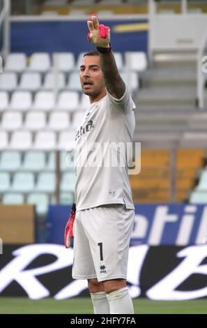 Michele Nucci/Lapresse 16 mai 2021 - Parme, Italie football Parme Calcio 1913 vs Sassuolo U.S. Italian football Championship League A TIM 2020/2021 - Stade Ennio Tardini dans le pic: Luigi Sepe (Parme Calcio) Banque D'Images