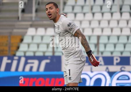 Michele Nucci/Lapresse 16 mai 2021 - Parme, Italie football Parme Calcio 1913 vs Sassuolo U.S. Italian football Championship League A TIM 2020/2021 - Stade Ennio Tardini dans le pic: Luigi Sepe (Parme Calcio) Banque D'Images