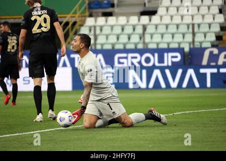 Michele Nucci/Lapresse 16 mai 2021 - Parme, Italie football Parme Calcio 1913 vs Sassuolo U.S. Italian football Championship League A TIM 2020/2021 - Stade Ennio Tardini dans le pic: Luigi Sepe (Parme Calcio) Banque D'Images