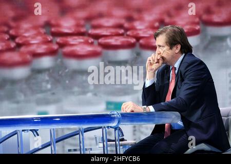 Mauro Scrobogna /Lapresse 20 mai 2021 Rome, Italie politique RAI - "Porta a Porta" diffusé sur la photo: Sous-secrétaire à la Santé Pierpaolo Sileri Banque D'Images