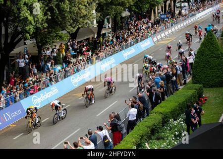 Alessandro Bremec/Lapresse 21 mai 2021 Italie Sport Cyclisme Giro d'Italia 2021 - 104th Edition - Stage 13 - de Ravenne à Vérone dans la photo: Arrivée Banque D'Images