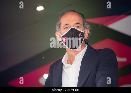 Alessandro Bremec/Lapresse 21 mai 2021 Italie Sport Cyclisme Giro d'Italia 2021 - 104th Edition - Stage 13 - de Ravenne à Vérone dans le pic: Luca Zaia Banque D'Images