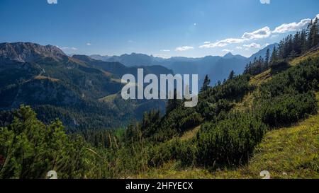 Alpen, Berchtesgadener Land im Sommer BEI blauem Himmel und schöner Sicht Banque D'Images