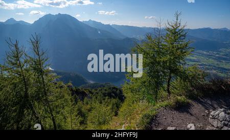 Alpen, Berchtesgadener Land im Sommer BEI blauem Himmel und schöner Sicht Banque D'Images