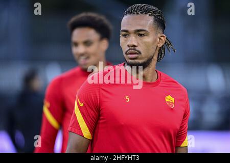 Fabio Rossi/AS Roma/Lapresse 23/05/2021 la Spezia (Italie) Sport Soccer Spezia-Roma Ligue italienne de football série A Tim 2020/2021 - Stadio Comunale Alberto Picco dans le pic: Juan Jesus Banque D'Images