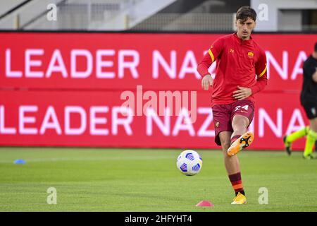 Fabio Rossi/AS Roma/Lapresse 23/05/2021 la Spezia (Italie) Sport Soccer Spezia-Roma Ligue italienne de football série A Tim 2020/2021 - Stadio Comunale Alberto Picco dans le pic: Maresh Kumbulla Banque D'Images