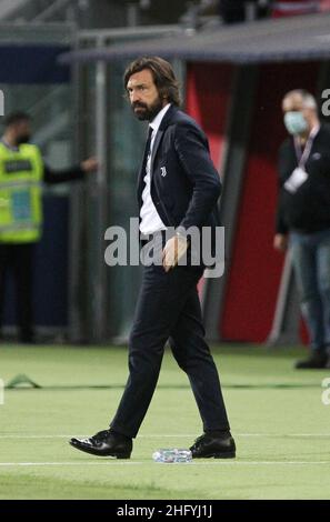 Michele Nucci/Lapresse 23 mai 2021 Bologna, Italie sport - football Bologna F.C. vs Juventus football Club - Championnat italien de football League A TIM 2020/2021 - Renato Dall'Ara Stadium in the pic: Andrea Pirlo (Juventus football Club) Banque D'Images