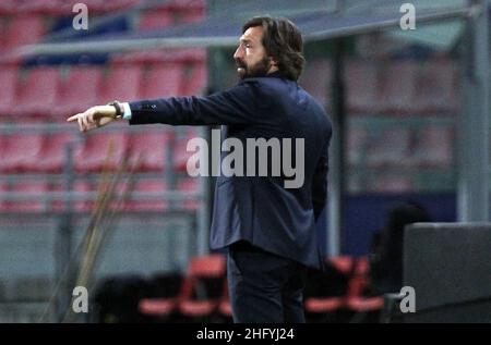 Michele Nucci/Lapresse 23 mai 2021 Bologna, Italie sport - football Bologna F.C. vs Juventus football Club - Championnat italien de football League A TIM 2020/2021 - Renato Dall'Ara Stadium in the pic: Andrea Pirlo (Juventus football Club) Banque D'Images