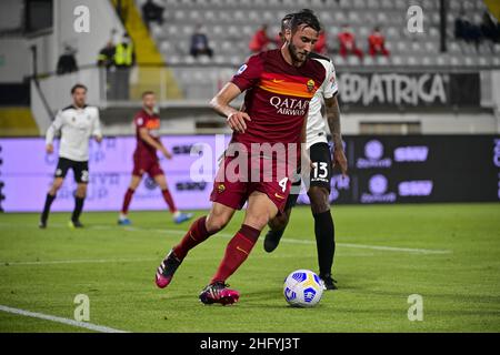 Fabio Rossi/AS Roma/Lapresse 23/05/2021 la Spezia (Italie) Sport Soccer Spezia-Roma Ligue italienne de football série A Tim 2020/2021 - Stadio Comunale Alberto Picco dans le pic: Bryan Cristante Banque D'Images