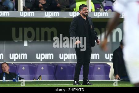 Spada/Lapresse 11 mai 2019 Florence ( Italie ) sport football Fiorentina vs Milan - Italien football Championship League A TIM 2018/2019 - Stade Artemio Franchi dans le pic: Gennaro Gattuso Banque D'Images