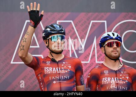 Massimo Paolone/Lapresse 27 mai 2021 Italie Sport Cycling Giro d'Italia 2021 - 104th Edition - Stage 18 - de Rovereto à Stradella dans le pic: CIMOLAI Davide (ITA) (PAYS DE DÉPART D'ISRAËL) Banque D'Images