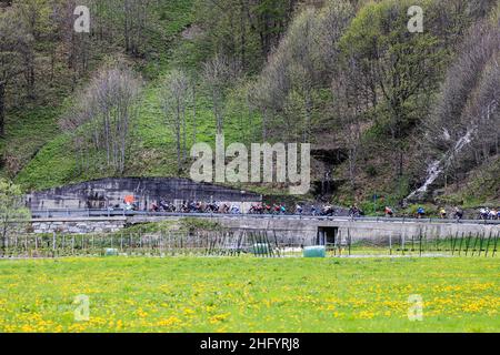 Foto Lapresse/Alessandro Garofalo 29 maggio 2021 Sport Ciclismo Giro d'Italia 2021 – Giro E Nella foto: Tappa 20 Madesimo - Valle Spluga/Alpe Motta photo Lapresse/Alessandro Garofalo 29 mai 2021 Sport Cycling Giro d'Italia 2021 – Giro E dans le pic: 20th scène Madesta Motta - Valle Spluga - Alpe Banque D'Images