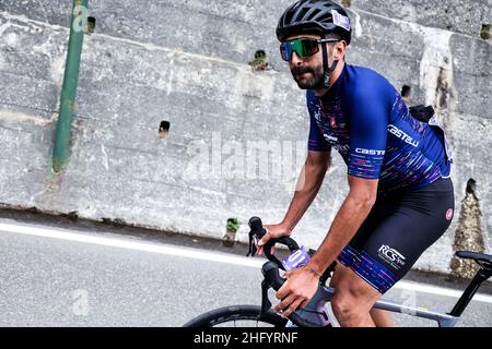 Foto Lapresse/Alessandro Garofalo 29 maggio 2021 Sport Ciclismo Giro d'Italia 2021 – Giro E Nella foto: Tappa 20 Madesimo - Valle Spluga/Alpe Motta photo Lapresse/Alessandro Garofalo 29 mai 2021 Sport Cycling Giro d'Italia 2021 – Giro E dans le pic: 20th scène Madesta Motta - Valle Spluga - Alpe Banque D'Images