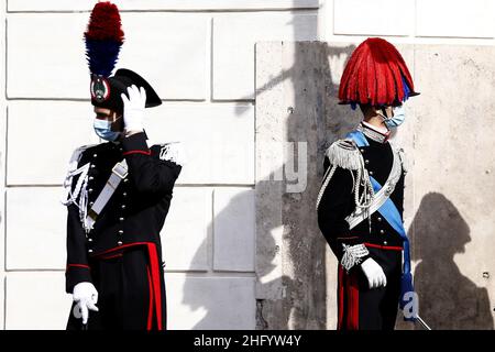 Cecilia Fabiano/ Lapresse 02 juin 2021 Roma (Italie) Actualités République Journée dans le pic: Carabinieri en uniforme Banque D'Images