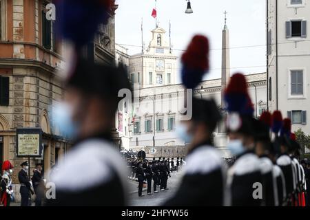 Cecilia Fabiano/ Lapresse 02 juin 2021 Roma (Italie) Actualités République Journée dans le pic: Carabinieri en uniforme Banque D'Images