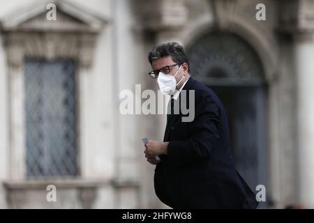 Cecilia Fabiano/ Lapresse 02 juin 2021 Roma (Italie) Actualités : cérémonie de concert pour la célébration de la République italienne dans le pic : Giancarlo Giorgetti Banque D'Images