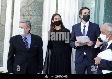 Gianluca Moggi/Nouvelle photo de presse/Actualités de Lapresse 4 juin 2021 - Florence, Italie funérailles du duc Amedeo d’Aoste à la basilique San Miniato al Monte dans le pic: Un moment de la cérémonie Banque D'Images